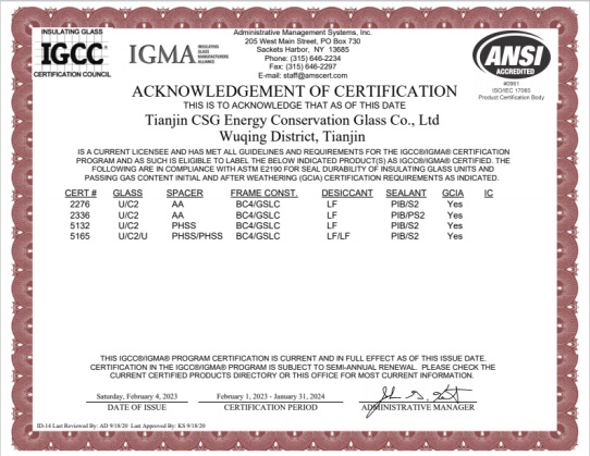 CERTIFICAÇÃO IGCC